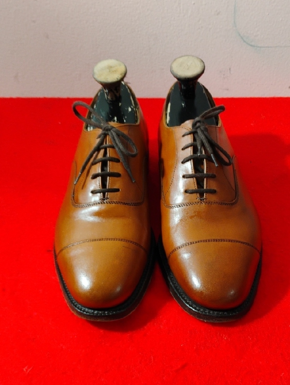 Church's Tan Leather Cap-Toe Oxfords
